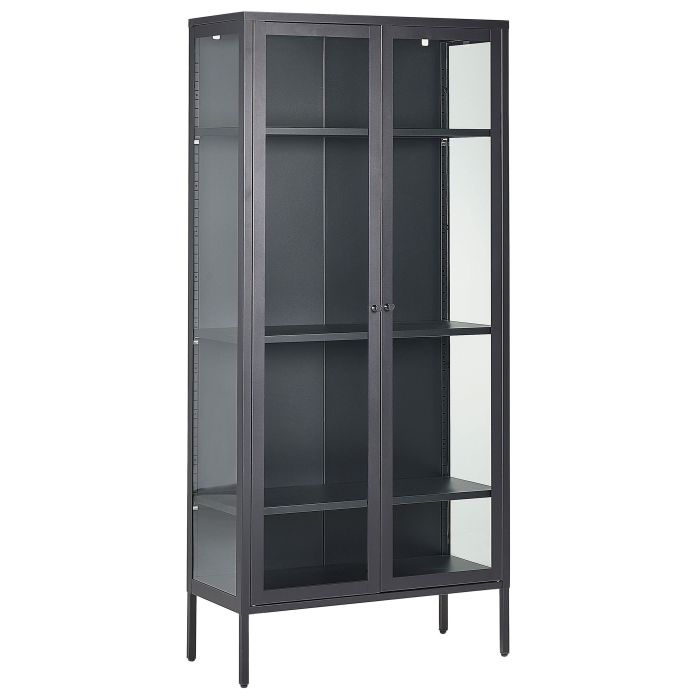 Steel Display Cabinet Black HARTY