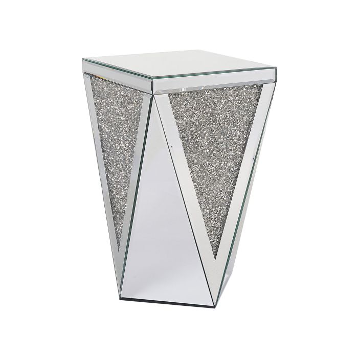 Mirrored Side Table Silver LUXEY