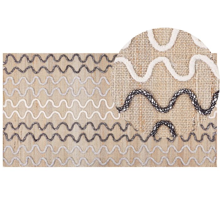 Jute Area Rug 80x150cm Beige