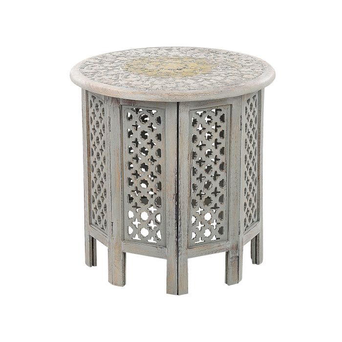 Mango Wood Side Table Grey JAGORI