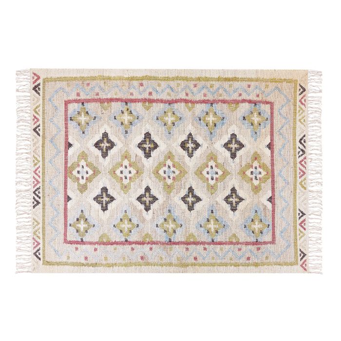 Jute Area Rug 140x200cm Multicolour