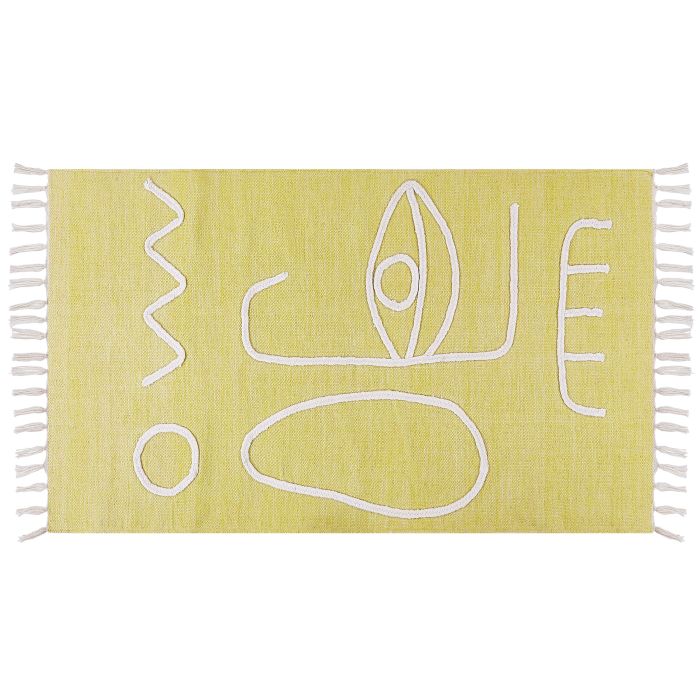 Outdoor Area Rug 80x150cm Yellow