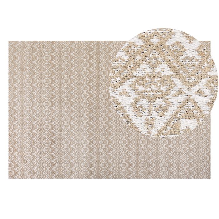 Jute Area Rug 160x230cm Beige