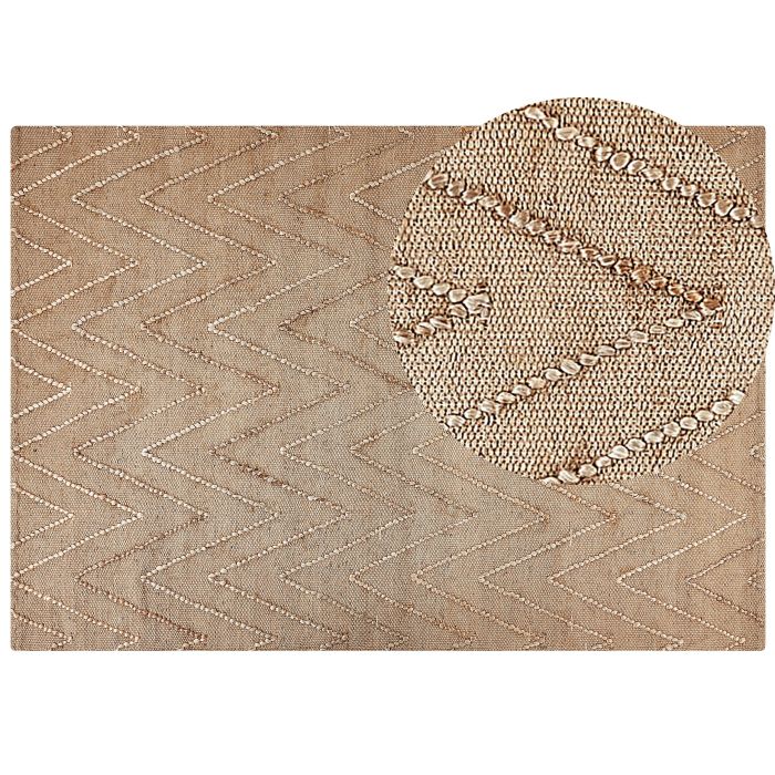 Jute Area Rug 160x230cm Beige