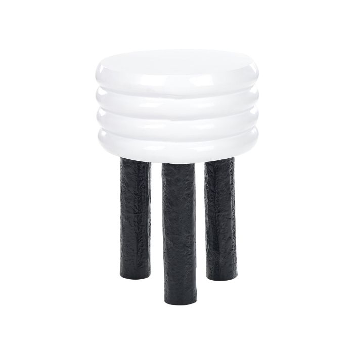 Metal Side Table White and Black KIKIWA