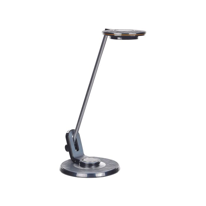 Metal LED Desk Lamp with USB Port Silver and Black CORVUS