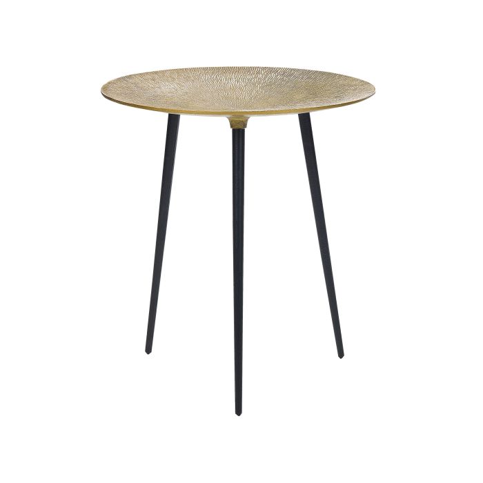 Metal Side Table Black and Gold WAIPU