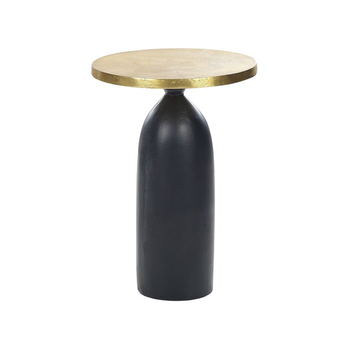 Metal Side Table Black and Gold TEKAPO