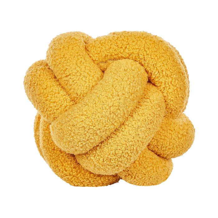 Boucle Knot Cushion 19x19cm Yellow