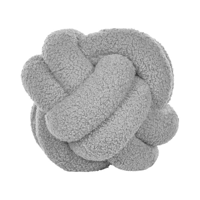Boucle Knot Cushion 19x19cm Grey