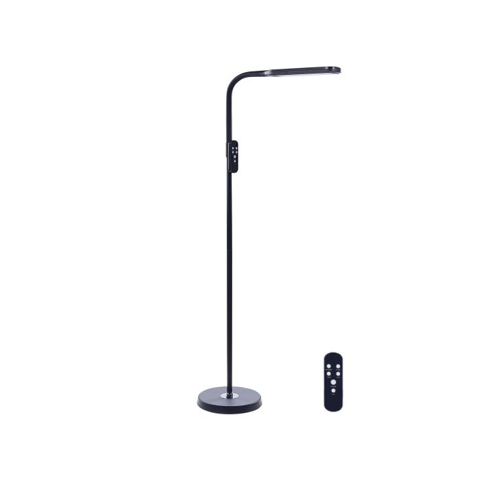 LED Floor Lamp with Remote Control Black ARIES