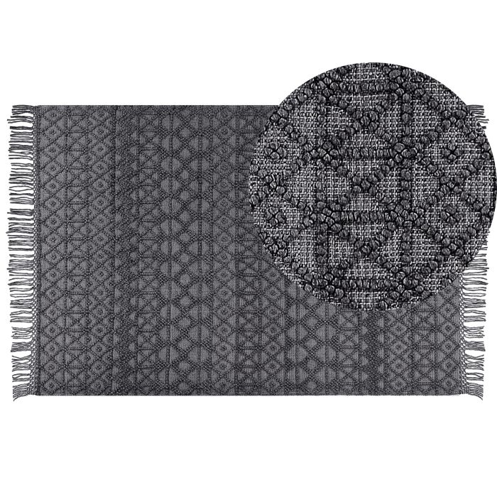 Area Rug 200x300cm Black