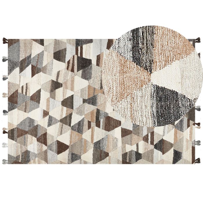 Wool Kilim Area Rug 200x300cm Multicolour