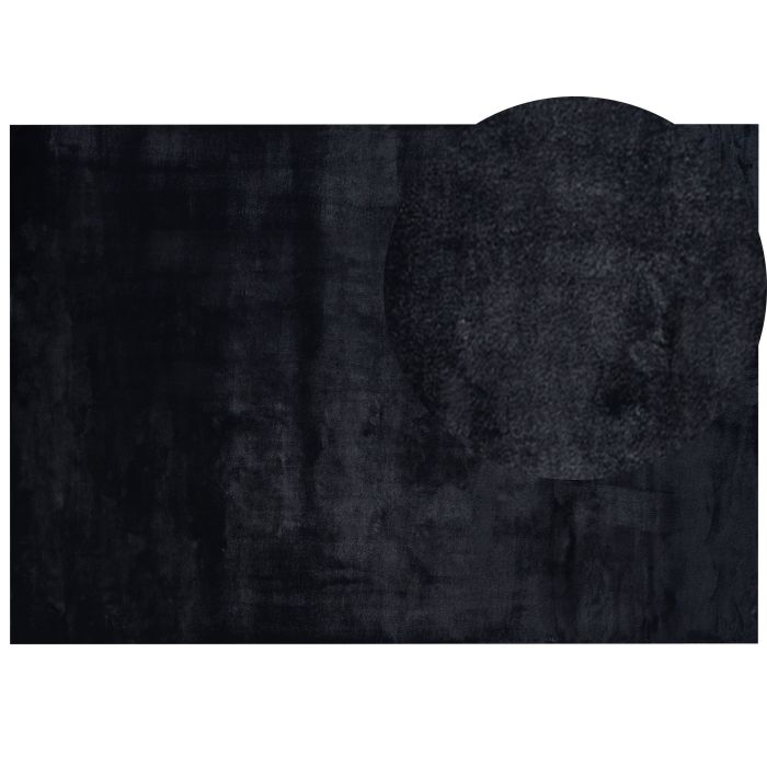 Faux Rabbit Fur Rug 160x230cm Black