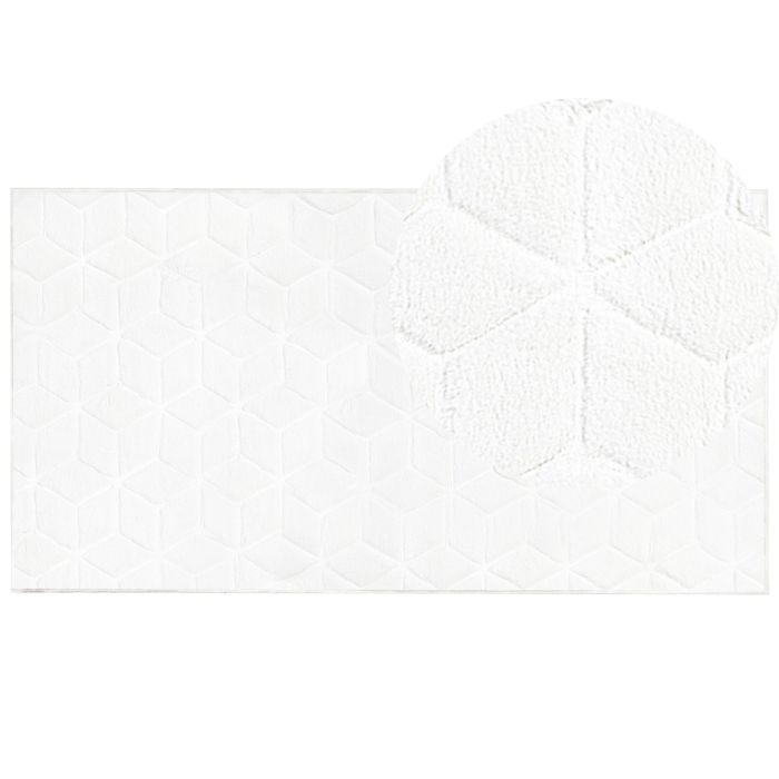 Faux Rabbit Fur Rug 80x150cm White