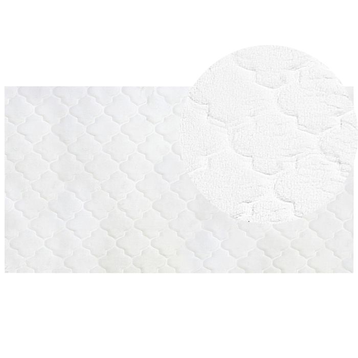 Faux Rabbit Fur Rug 80x150cm White