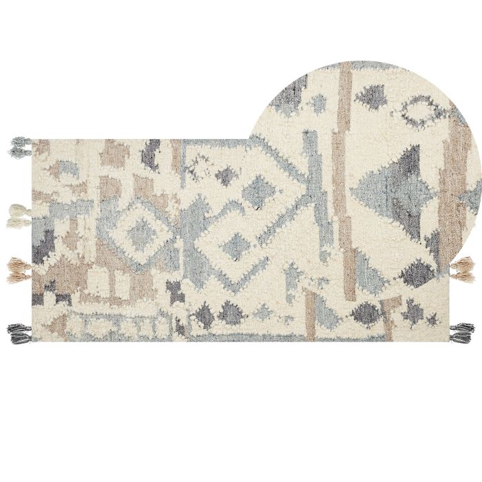 Wool Kilim Area Rug 80x150cm Multicolour