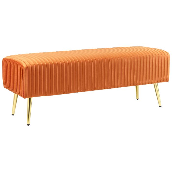 Velvet Bedroom Bench Orange PATERSON
