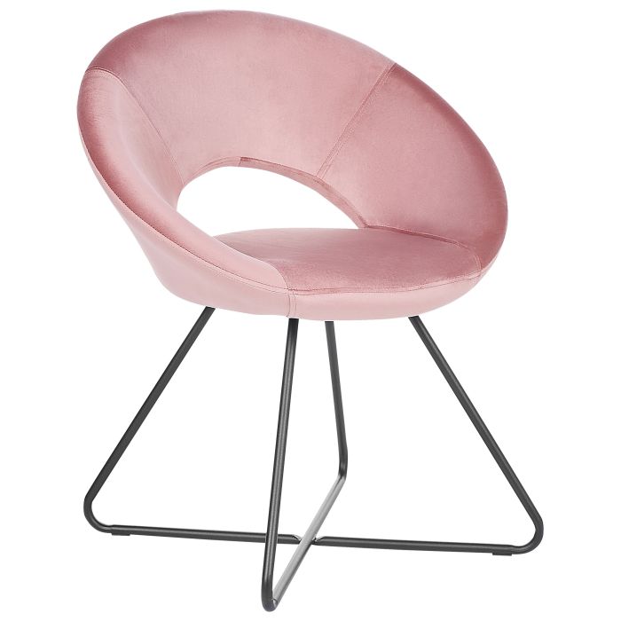 Velvet Accent Chair Pink RACHEL