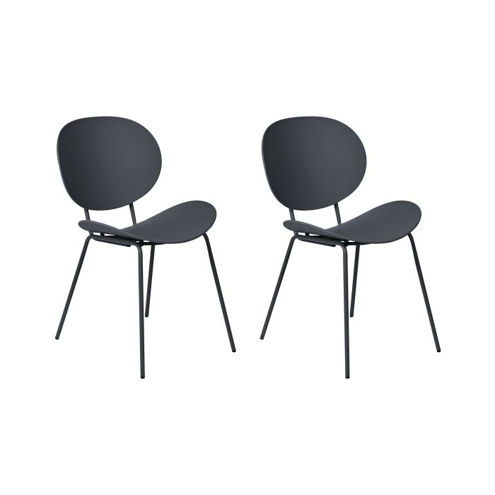 Set of 2 Dining Chairs Black SHONTO