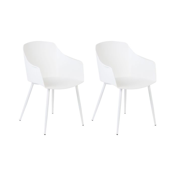 Set of 2 Chairs White FONDA