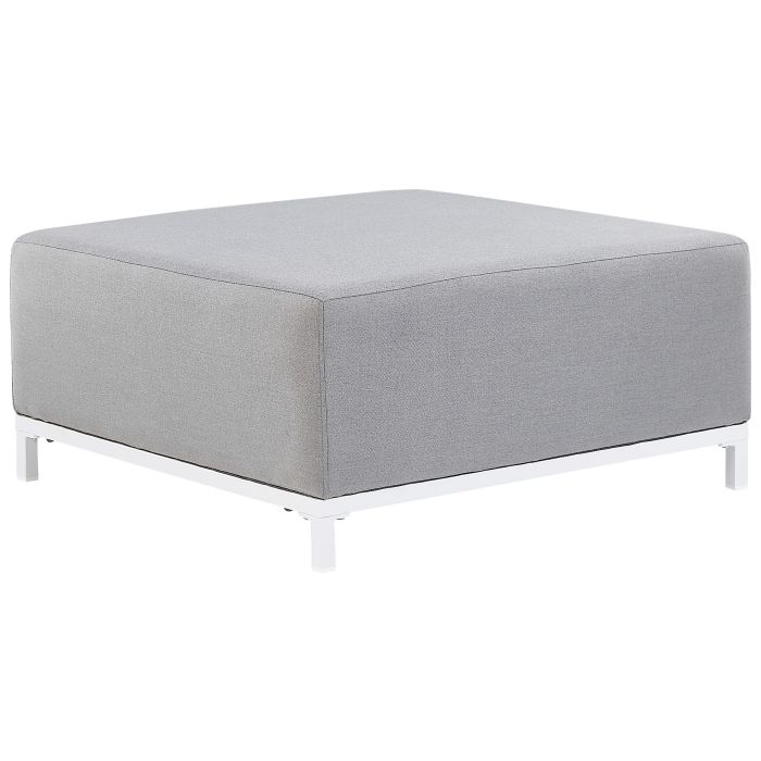 Garden Ottoman Light Grey with White ROVIGO