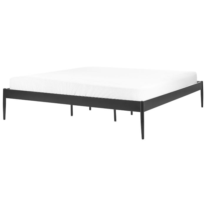 Metal EU Super King Size Bed Black VAURS