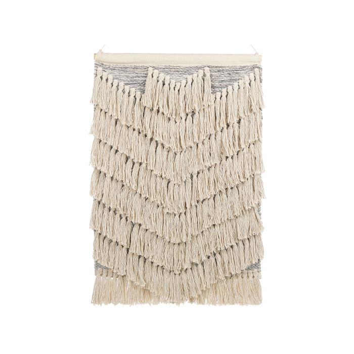 Cotton Macramé Wall Hanging Beige KOTRA