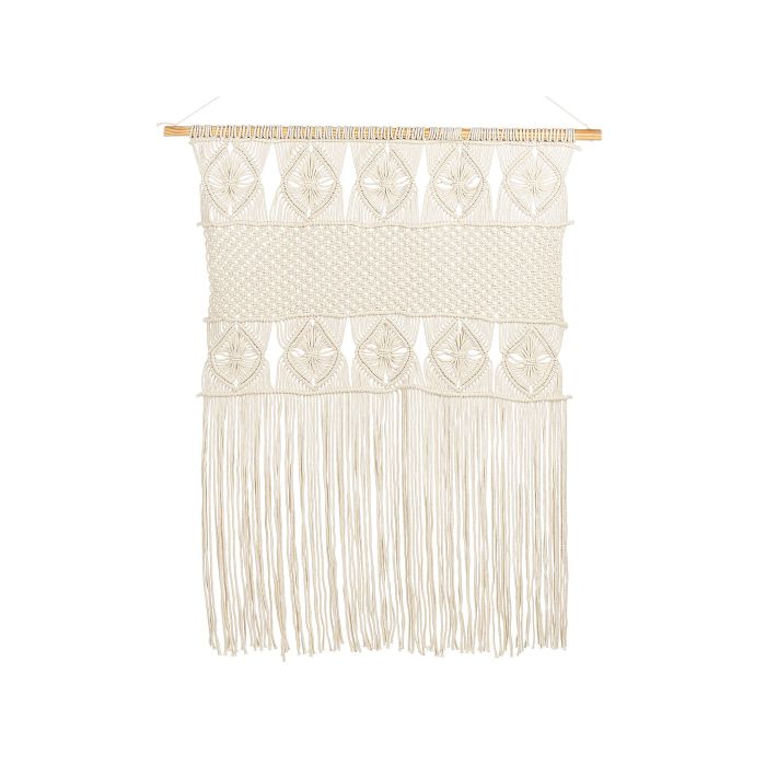 Cotton MacramÃ© Wall Hanging Beige LAHRI