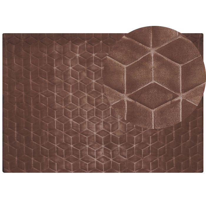 Faux Rabbit Fur Rug 160x230cm Brown