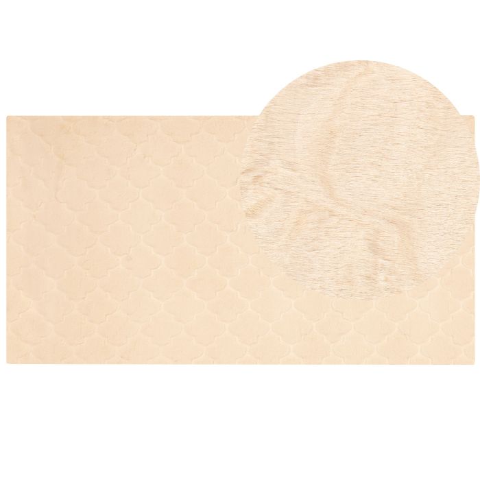 Faux Rabbit Fur Rug 80x150cm Beige