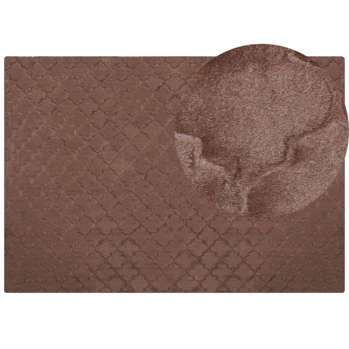 Faux Rabbit Fur Rug 160x230cm Brown