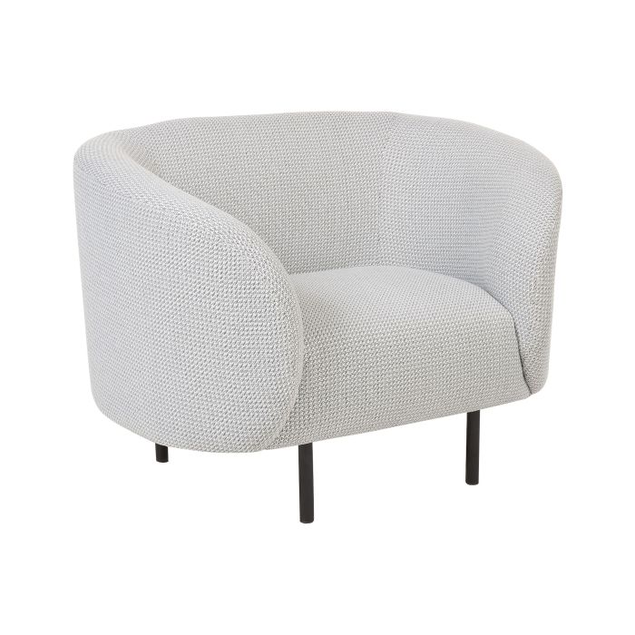 Fabric Armchair Black and White LOEN