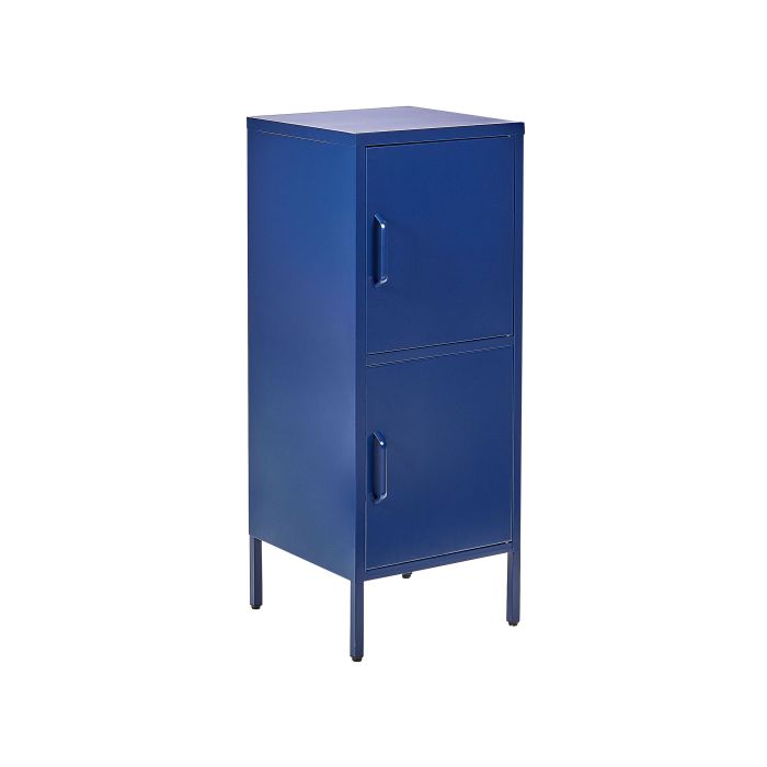 2 Door Metal Storage Cabinet Navy Blue HURON