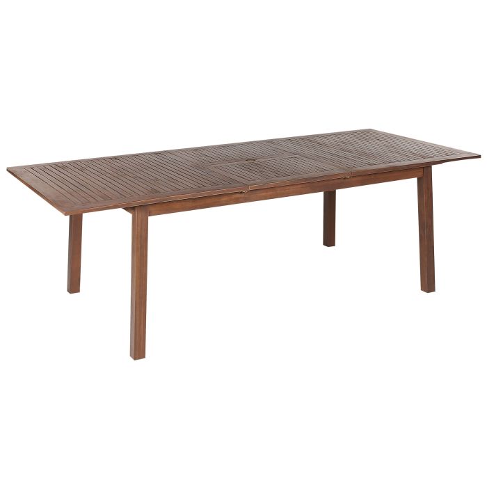 Extending Acacia Garden Table 180/240 x 100 cm Dark Wood CESANA