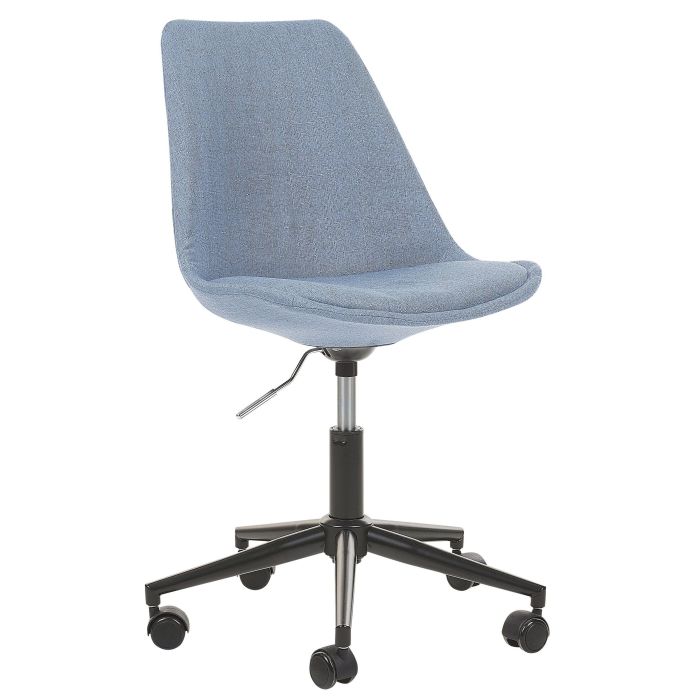 Fabric Armless Desk Chair Light Blue DAKOTA
