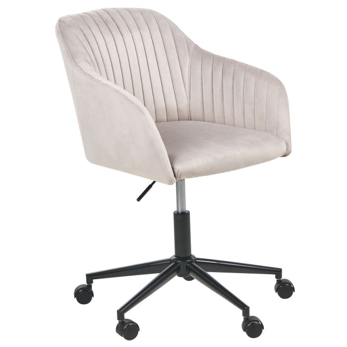 Velvet Desk Chair Taupe VENICE