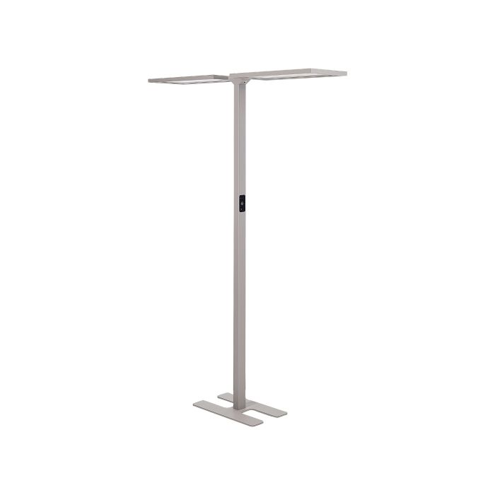 Metal LED Floor Lamp Silver SCULPTOR