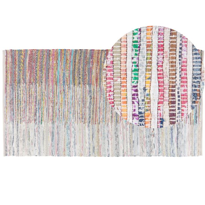 Cotton Area Rug 80x150cm Multicolour
