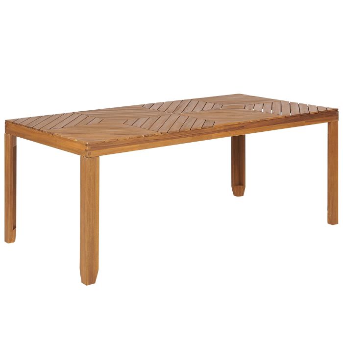 Acacia Wood Garden Dining Table 180 x 90 cm Light BARATTI