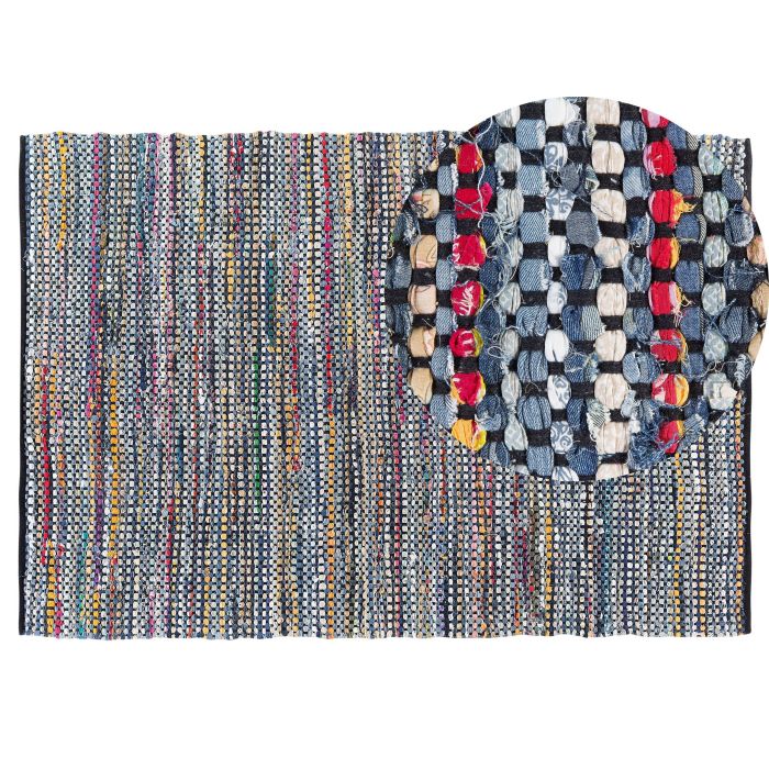 Cotton Area Rug 140x200cm Multicolour