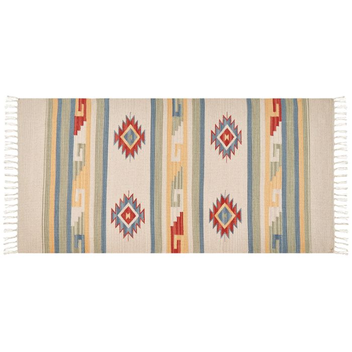Cotton Kilim Rug 80x150cm Multicolour