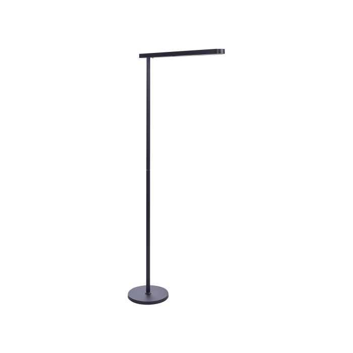 Metal LED Office Floor Lamp Black PERSEUS