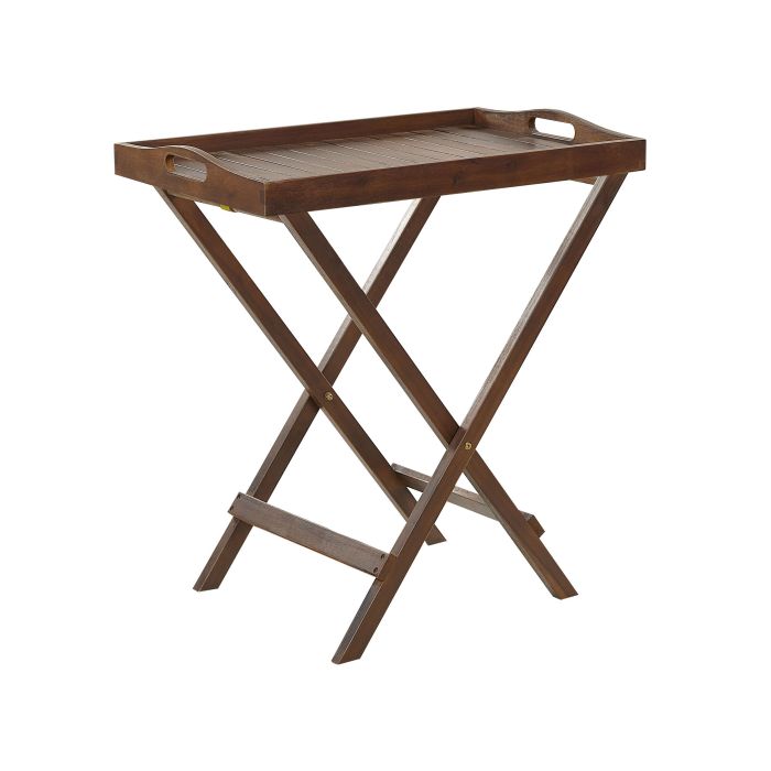 Acacia Wood Garden Tray Table Dark AMANTEA