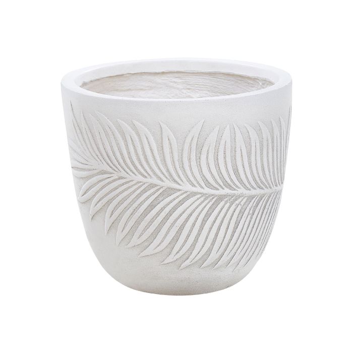 Flower Pot Fibre Clay 28 x 28 x 16 cm Off-White FTERO