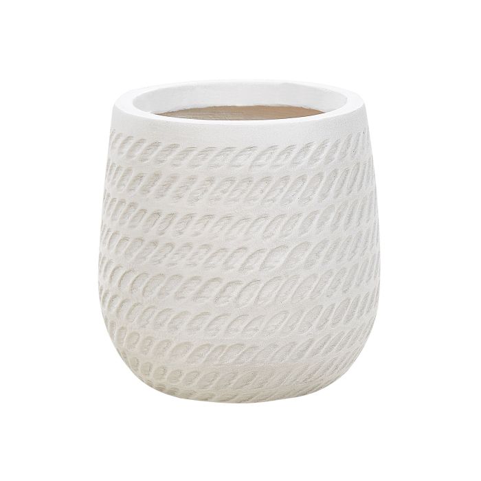 Plant Pot âŒ€ 19 cm Off-White LIVADIA
