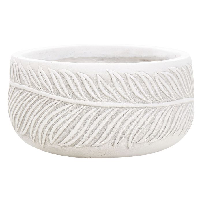 Flower Pot Fibre Clay 25 x 25 x 14 cm Off-White FTERO