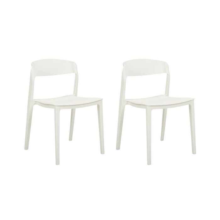 Set of 2 Dining Chairs White SOMERS