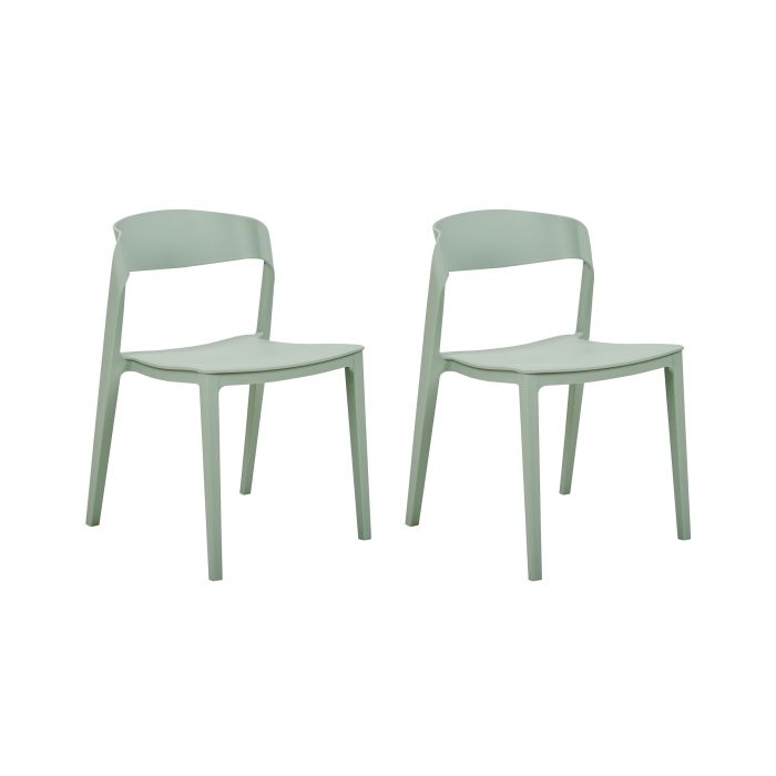 Set of 2 Dining Chairs Mint Green SOMERS