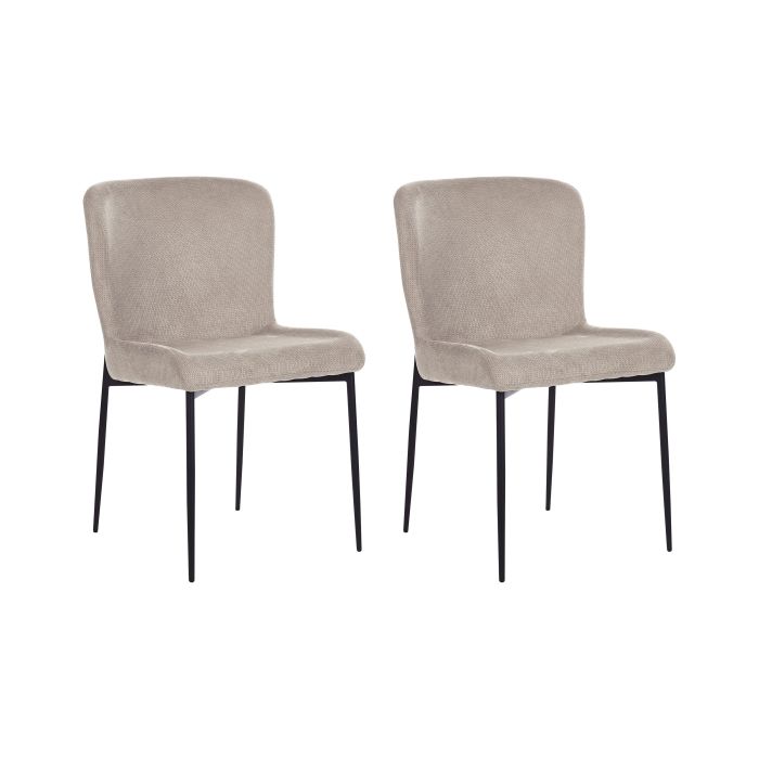 Set of 2 Fabric Chairs Taupe ADA